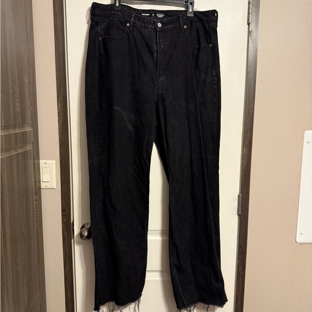 Old Navy Black Extra High-Rise Wide Leg